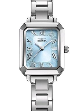 Invicta Silver Women's Watch with Light Blue Dial